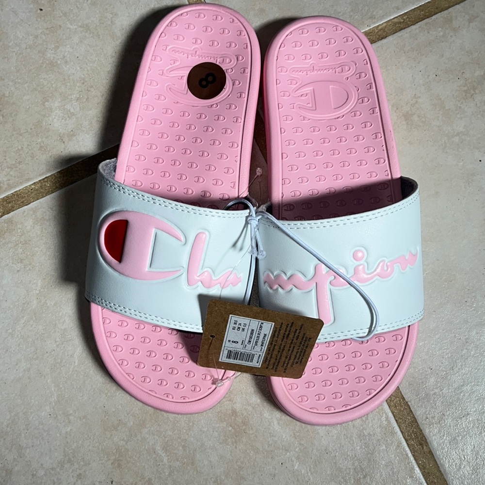 Pink Women Champion Slides